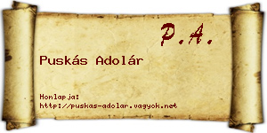 Puskás Adolár névjegykártya